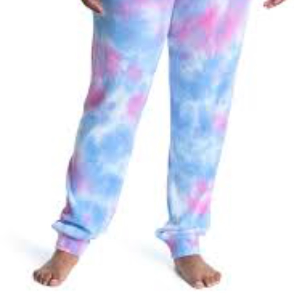 Theo and Spence Bubblegum tie dye joggers pants XL NWT